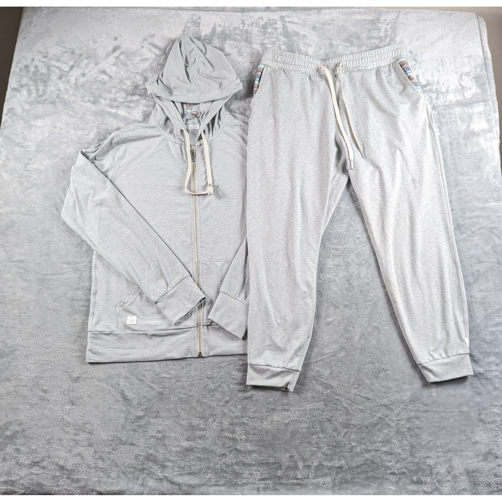 Wowie Tracksuit Women Small Gray Hoodie Zip Up Joggers Lightweight Casual READ